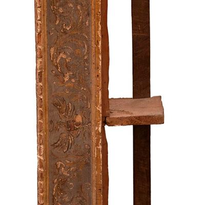 Lotto Composto da una Mensola e un Architrave in Legno