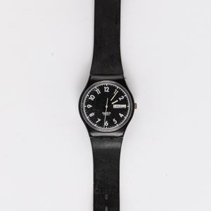 Swatch watch black hot sale friday sale