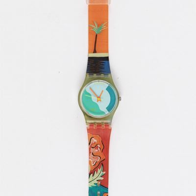 Orologio Swatch, Papaya Swing (LN113), 1990