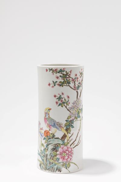 Portapennelli in Porcellana Famiglia Rosa. Cina, Secolo XX