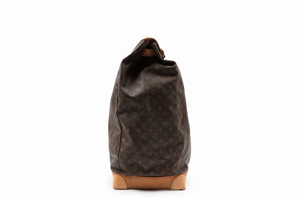 Louis Vuitton - Borsone da viaggio Steamer in tela monogram con finiture in cuoio, cm 55