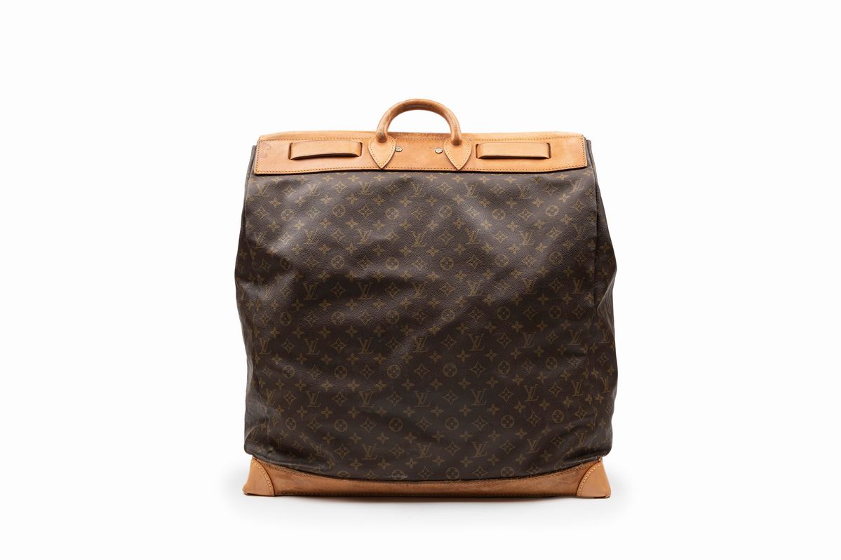 Louis Vuitton - Borsone da viaggio Steamer in tela monogram con finiture in cuoio, cm 55