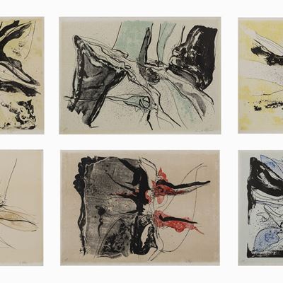 Cartella con sette litografie a colori (edizioni 47/50), 1960
