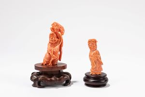  - ☼TWO CORAL FIGURES