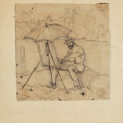 Il Pittore Ferdinand Hodler al Cavalletto