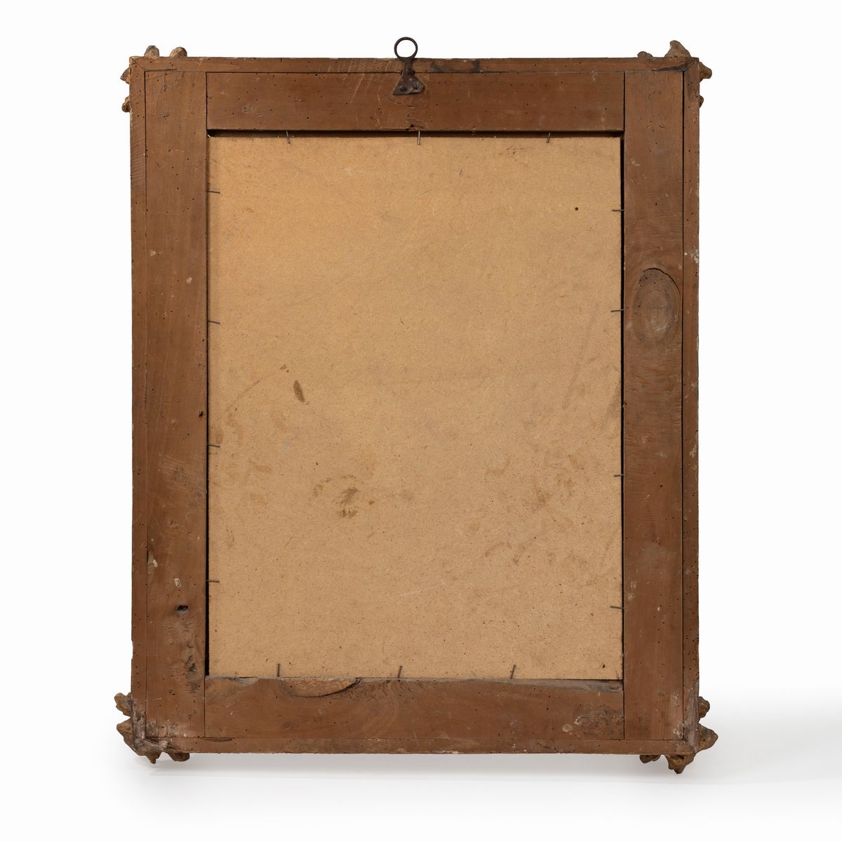 Specchiera in Legno Laccato Nero e Oro, Secolo XVIII