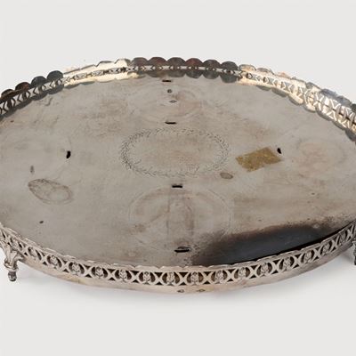 Vassoio in Argento e Legno, Stato Pontificio, Secolo XIX