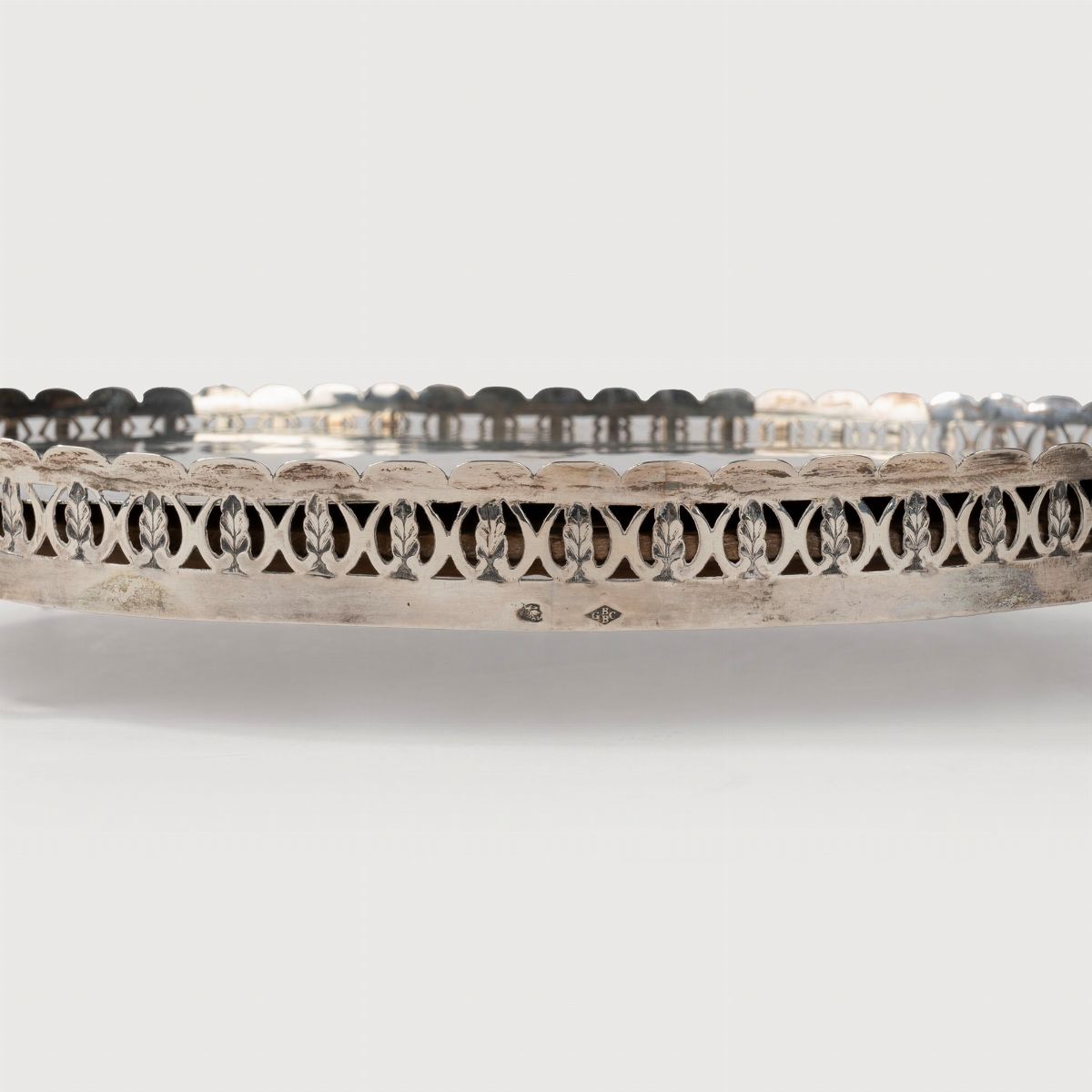Vassoio in Argento e Legno, Stato Pontificio, Secolo XIX