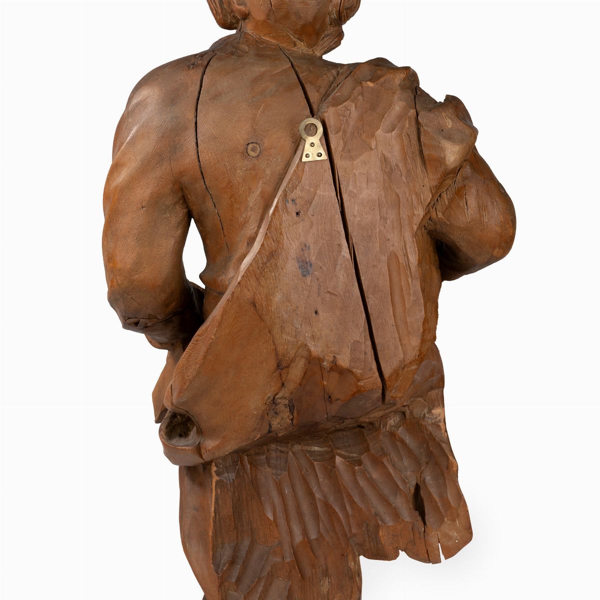 Scultura in Legno di Cirmolo Raffigurante Filosofo, Secolo XVIII
