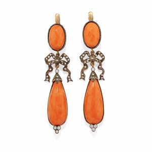 Coral earrings