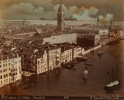 Panorama di Venezia dalla cupola della chiesa della Salute, Stampa all'albumina