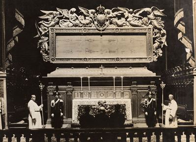Ostensione della S.S. Sindone, Torino, Stampa vintage alla gelatina ai sali d'argento, 1933