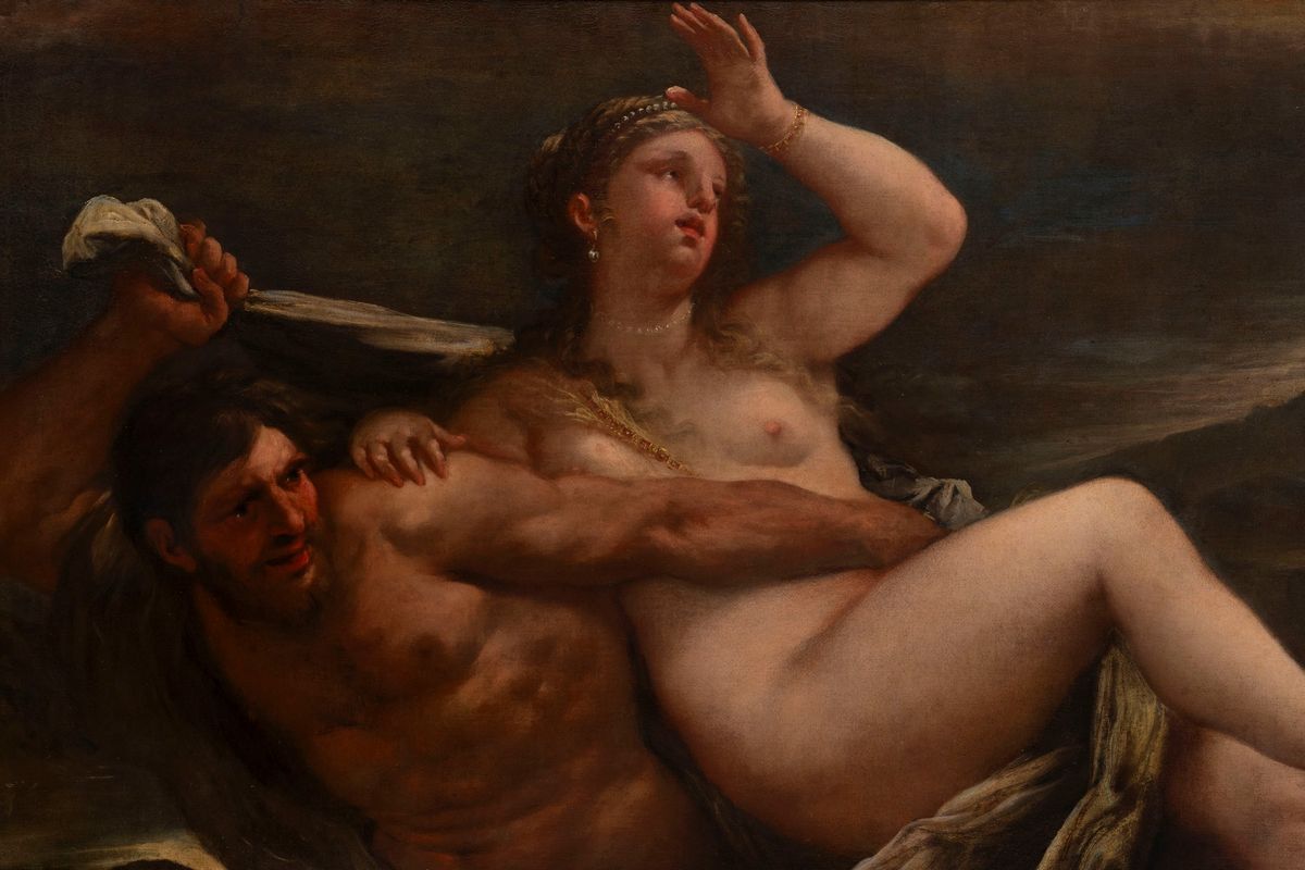 Luca Giordano (napoli 1634 – 1705) - Nesso e Deianira, olio su tela