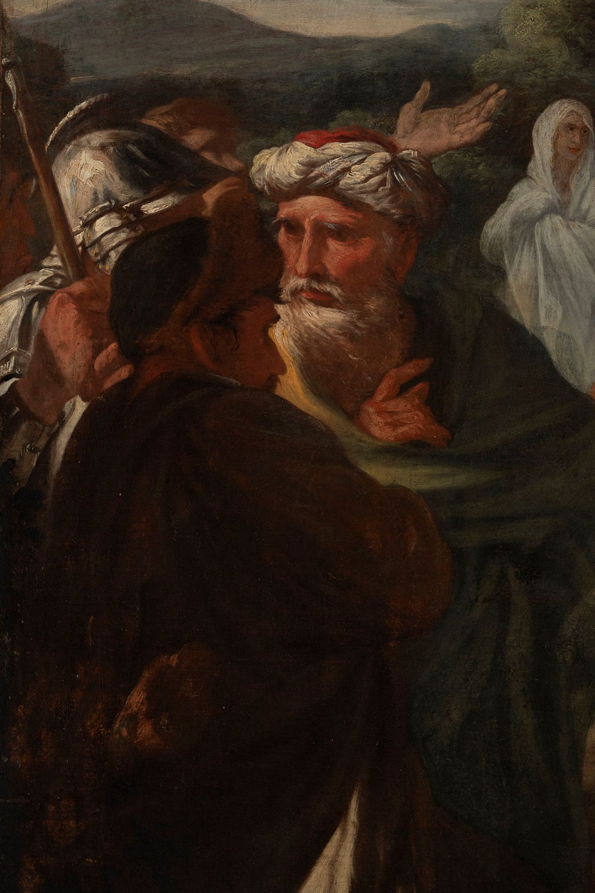 Francesco Allegrini - Predica del Battista, olio su tela