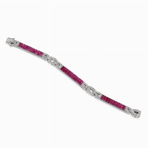Bracciale in rubini e diamanti
