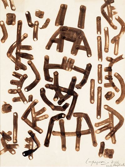 Composizione, inchiostro su cartoncino, 1966