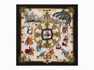 Hermès - Joies d&#39;Hiver silk twill scarf