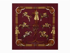 Hermès - Jumping silk twill scarf