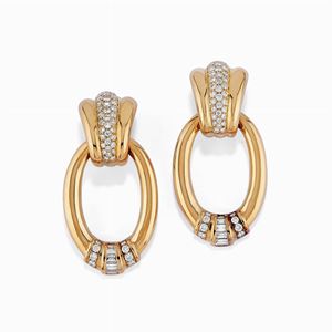 Paio di orecchini con diamanti, 1980 ca