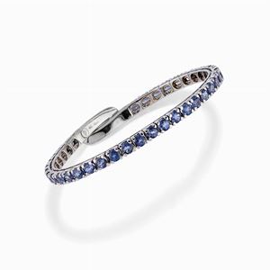 A 18K white gold and sapphire bracelet, Rinaldo Gavello