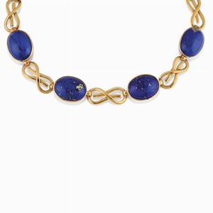 A 18K gold and lapislazuli necklace, Petochi