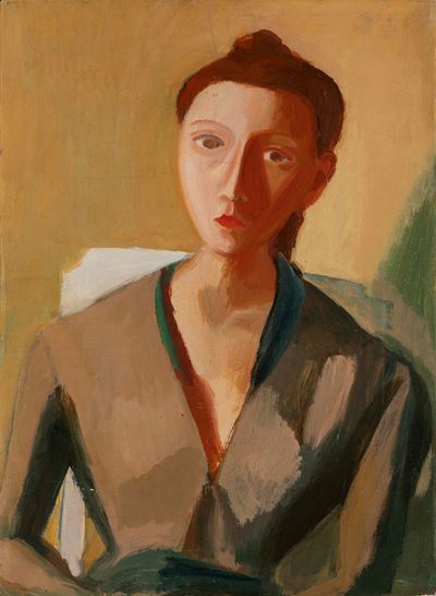 Figura di donna, olio su tavola