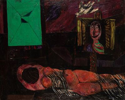 Dormiente, olio su tela