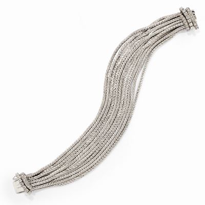 Bracciale in oro bianco 18k con diamanti