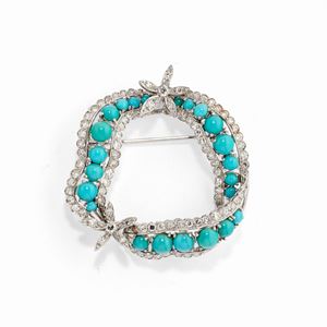 Turquoise brooch