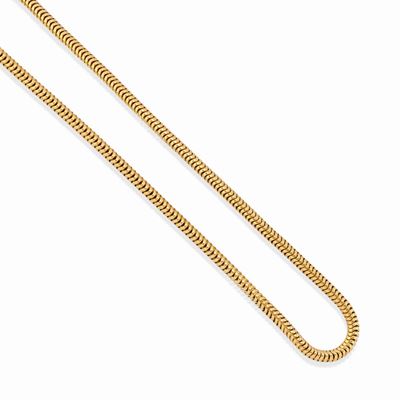 Collana in oro giallo 18k 'queue de rat'