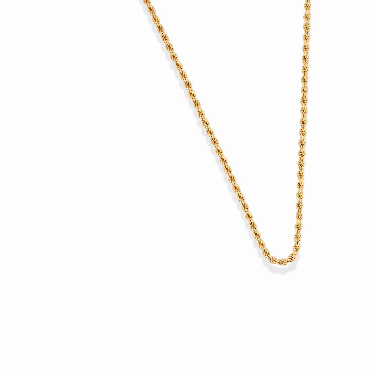 Due collane, oro giallo 18k, peso 14,95 g, lunghezza 40,00-44,00 cm