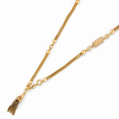 Catena da orologio in oro giallo 18K con inserti traforati