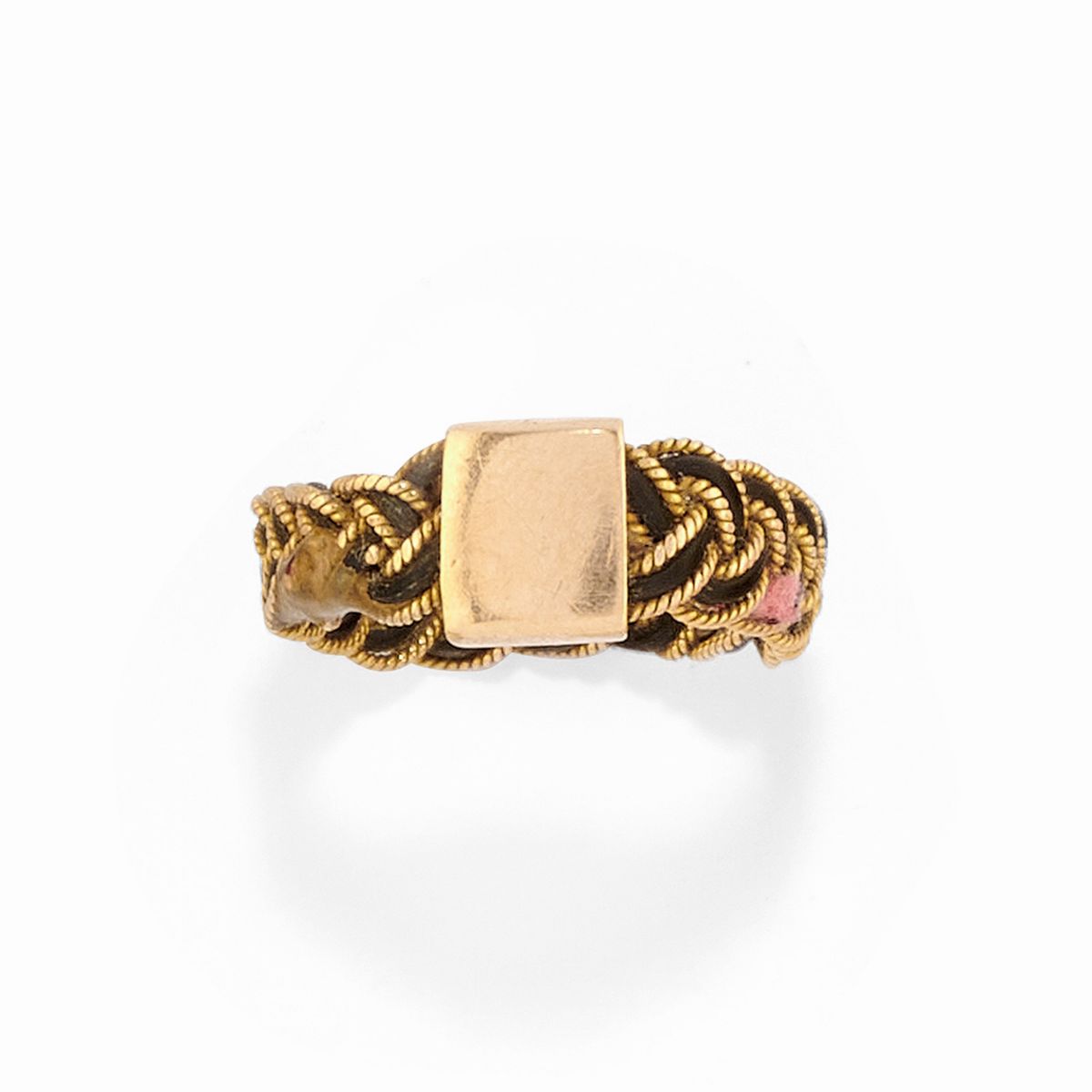 Anelli in oro giallo 18k, vari formati e decorazioni con turchese, rubini, zaffiri e diamanti