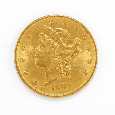 Moneta da Venticinque Dollari USA, oro giallo 900
