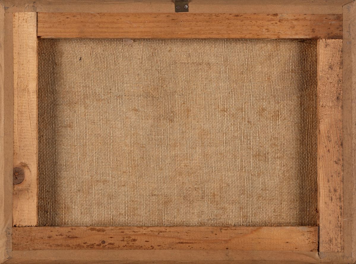 Valerio Adami - Fatto n. 2, tempera su carta applicata su tela