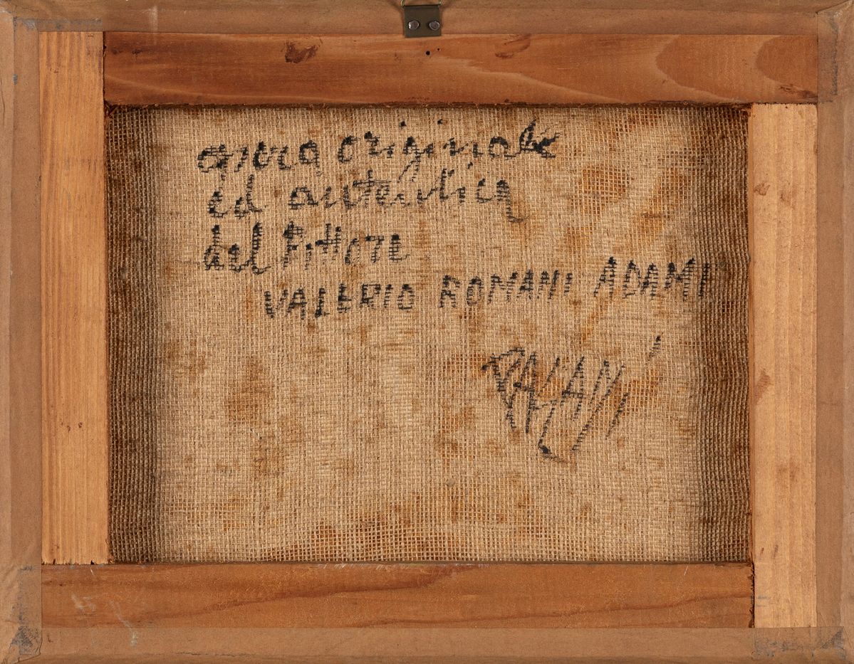 Valerio Adami - Fatto n. 2, tempera su carta applicata su tela