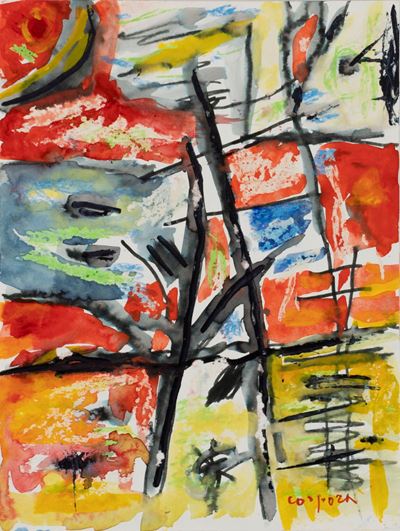 Corrida - gouache su carta