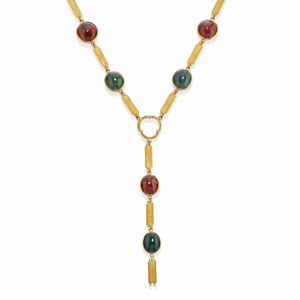 Colorated stone necklace