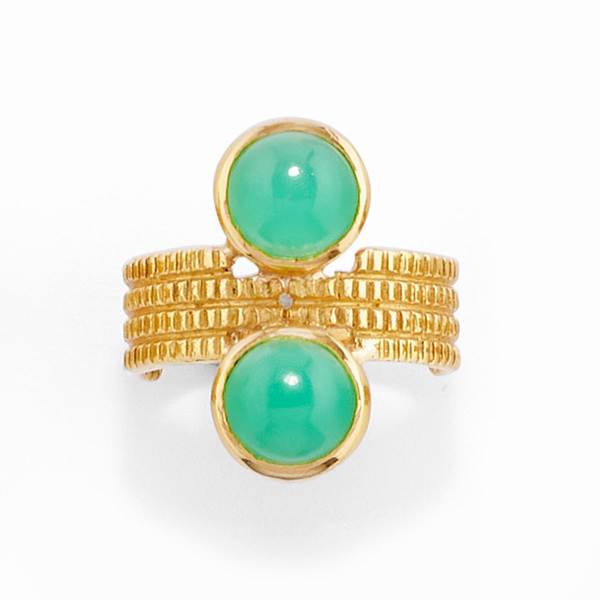 Pao Ying Wang - Quattro anelli in oro giallo 18k con pietre colorate e diamanti