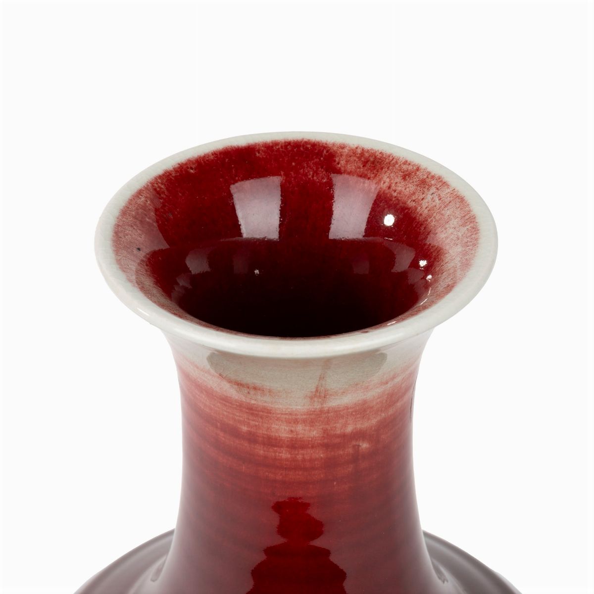 Vaso in Porcellana Sangue di Bue, Cina Secolo XX