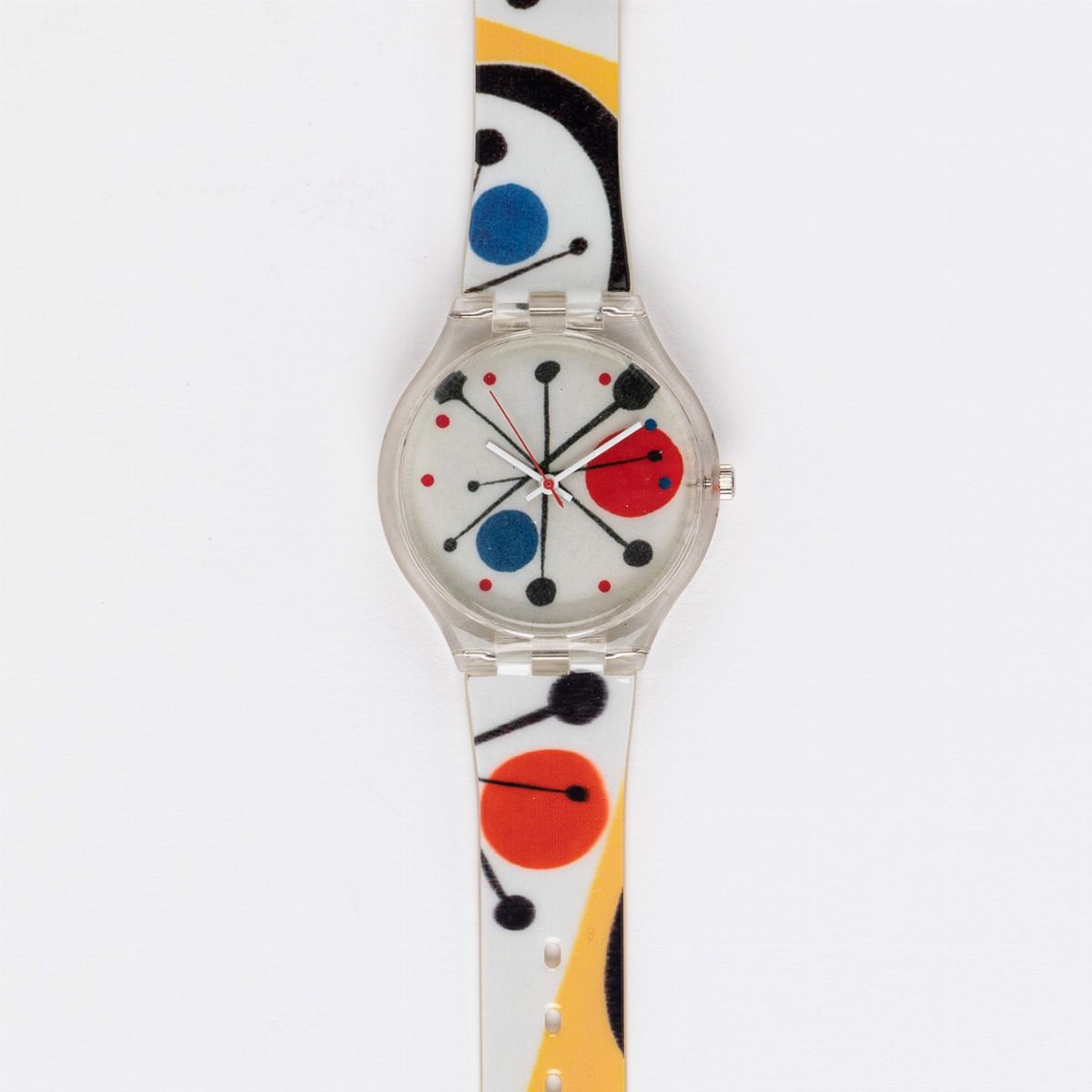 The Met Collection - Alexander Calder, Caldera #1 Textile Watch, 1949, tessuto rayon-fibra di vet...