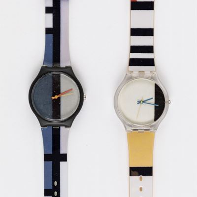Orologi Swatch, Mondrian White Watch e Mondrian Blue Watch