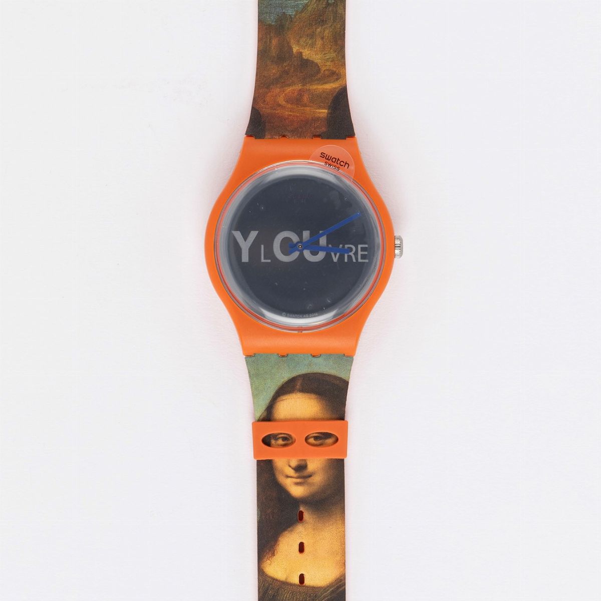 Swatch x Louvre, Lisa Masquee (SUOZ318), orologio da polso del 2019