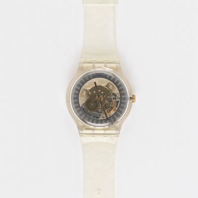 Orologio Swatch, New Gent Est. 1983 (SOUZ161), plastica trasparente, 2013