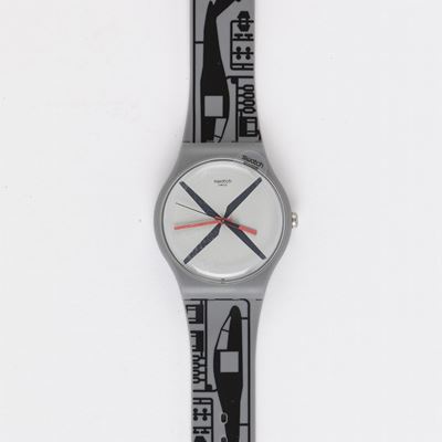 Orologio Swatch, Helikit (SUOM107) - Orologio da polso in plastica satinata grigia con cinturino ...