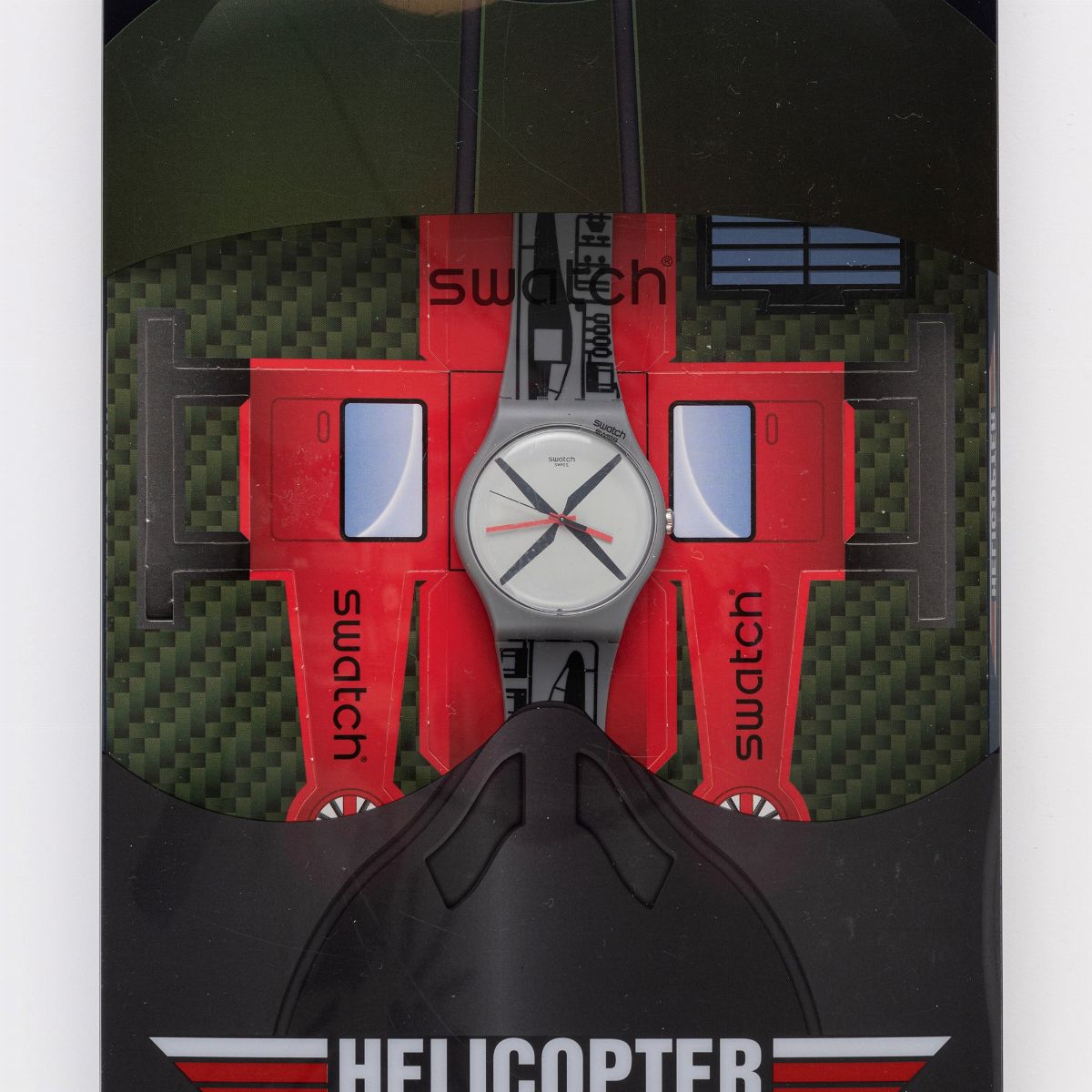 Orologio Swatch, Helikit (SUOM107) - Orologio da polso in plastica satinata grigia con cinturino ...