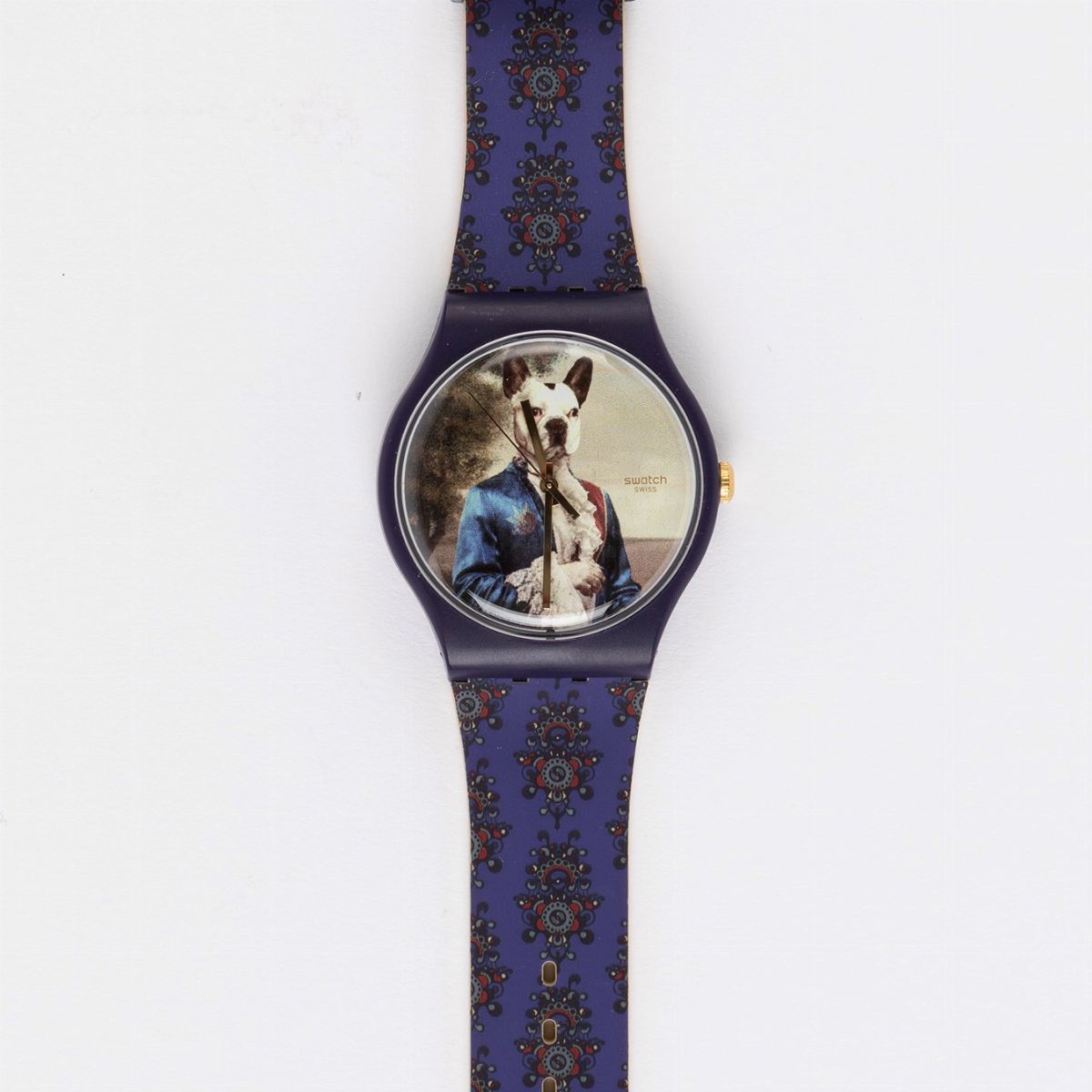 Swatch - Sir Dog (SUON120), orologio da polso in plastica viola