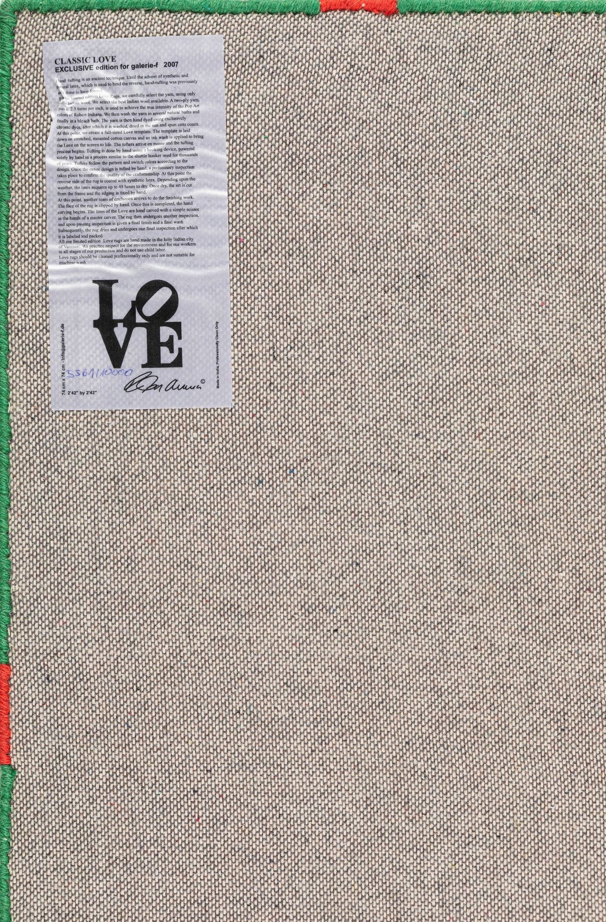 Robert Indiana - Love, tappeto 5561/10000, 2007