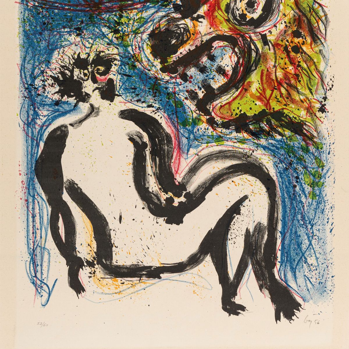 Enrico Baj - Lotto Composto da 02 Litografie a Colori