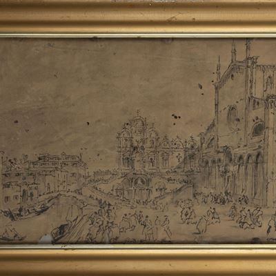 Lotto di Grafica Composto da Due Disegni e Tre Stampe